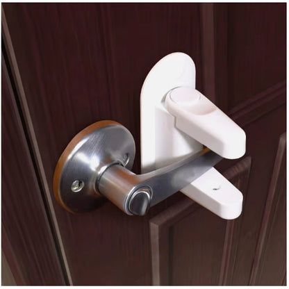 Universal Door Lever Lock Child Baby Safety Lock Rotation Proof Professional Door Adhesive Security Latch Multi-Functional